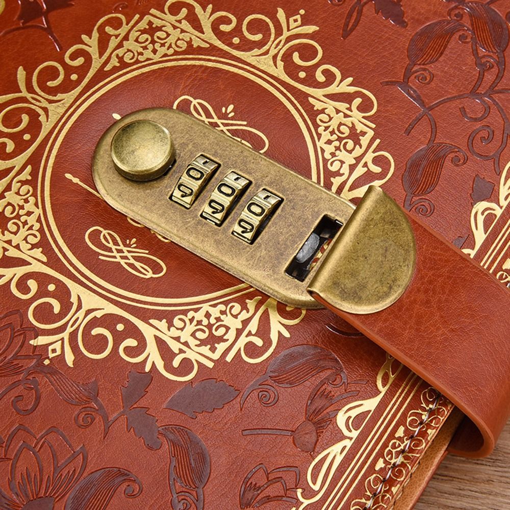 Journal Leather Hardcover - PU Deri A5 Günlük Defter Şifreli