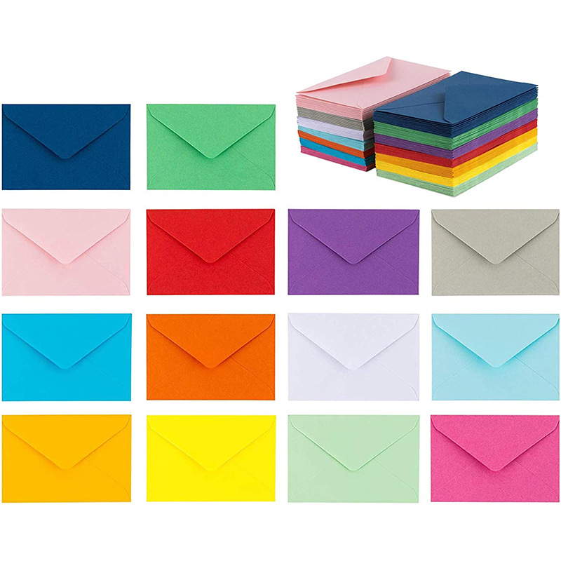 Letter Envelope Kraft - (10 adet/grup) 10*7CM renkli Mini zarf