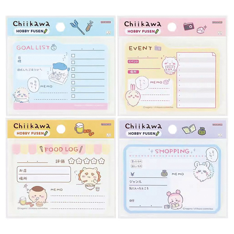 Memo Pad Sticky - Chiikawa Yapışkan Notlar Sevimli Karikatür Hedef