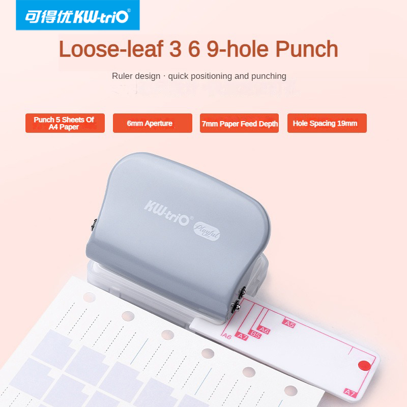 Paper Punch 3 Hole - KW-Trio A5 B5 A6 3 Delik