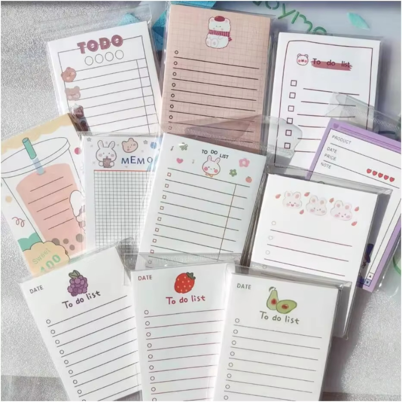 Office Stationery Supply List - 50 Yaprak Yapılacaklar Listesi Bloknot Sevimli