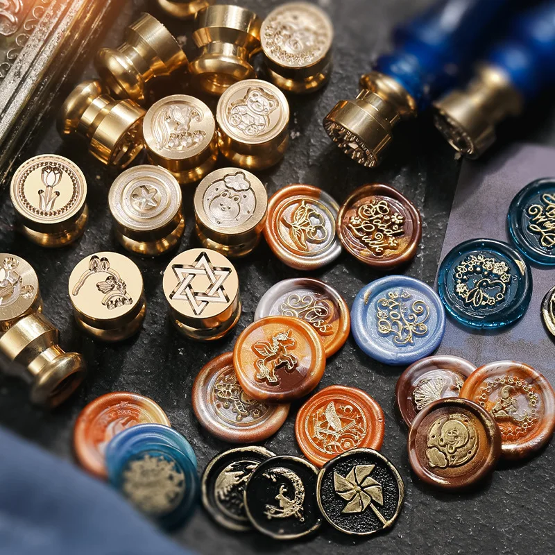 Wax Seal Stamp Kit - Ay Yıldız Noel Desenli Balmumu Mühür