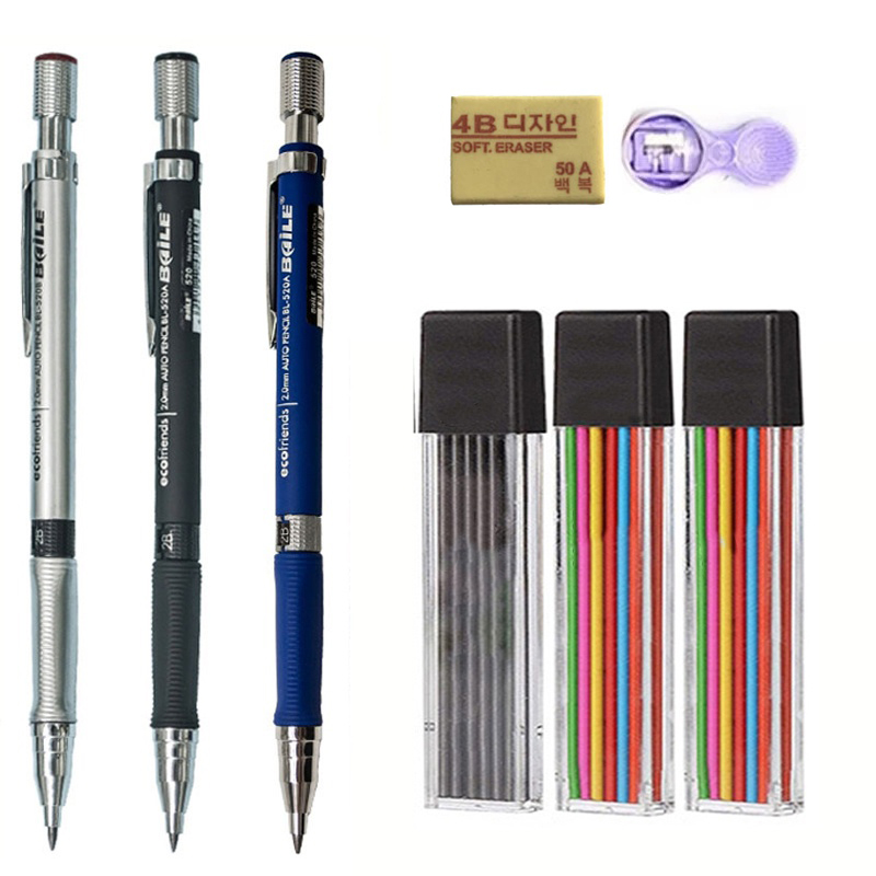 Mechanical Pencil Lead - 2.0mm Mekanik Kurşun Kalem Siyah/Renkli Kurşun