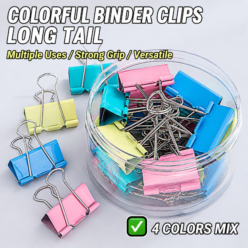 40 Adet/Set Uzun Renkli Metal  - Office Stationery And Supply incelemesi ve fiyatı