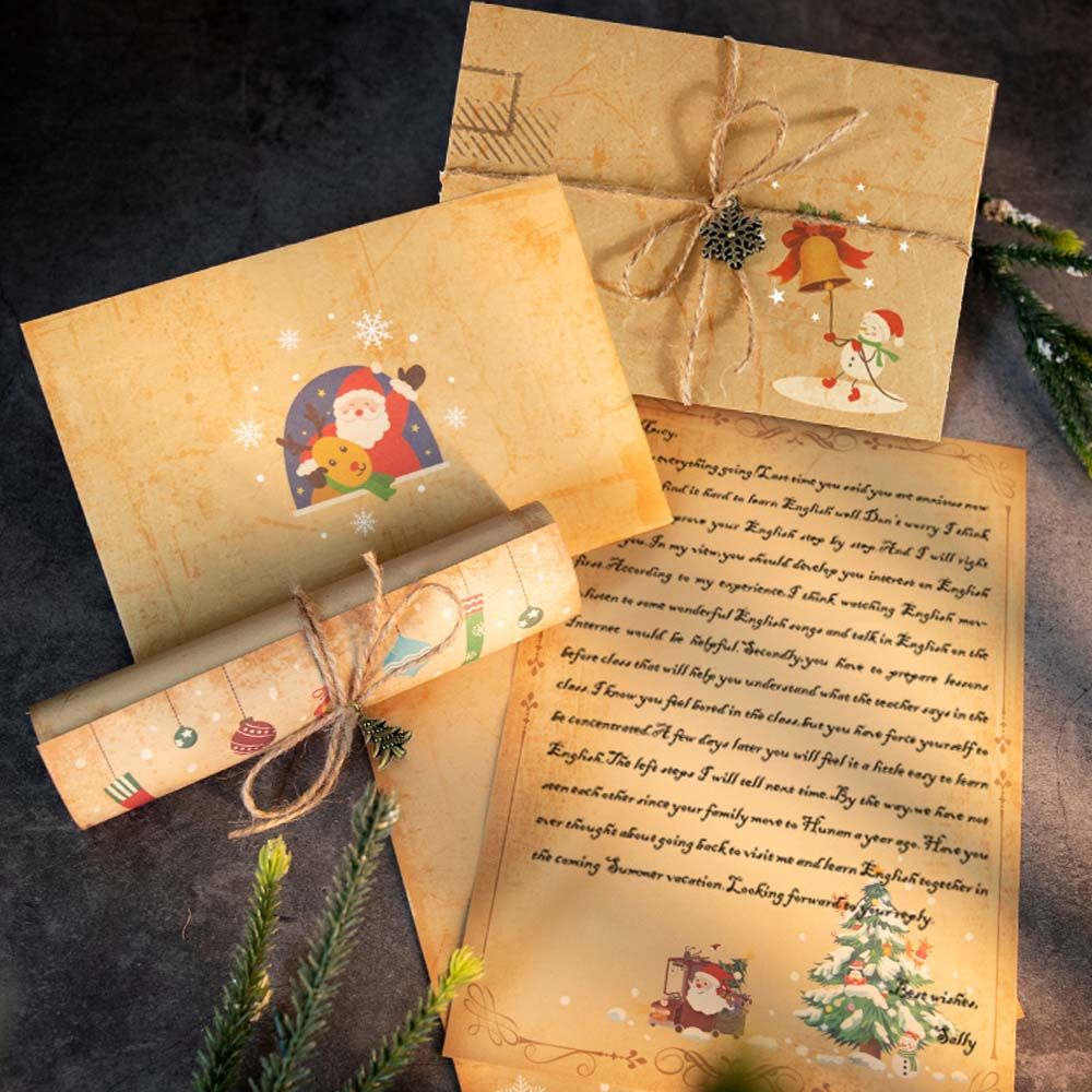 DIY Vintage Noel Baba Hediye D - Letter Envelope Kraft incelemesi ve fiyatı