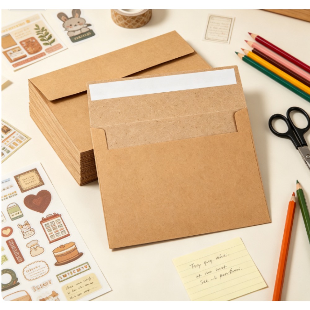 50'li kraft kağıt zarf seti -  - Letter Envelope Kraft incelemesi ve fiyatı