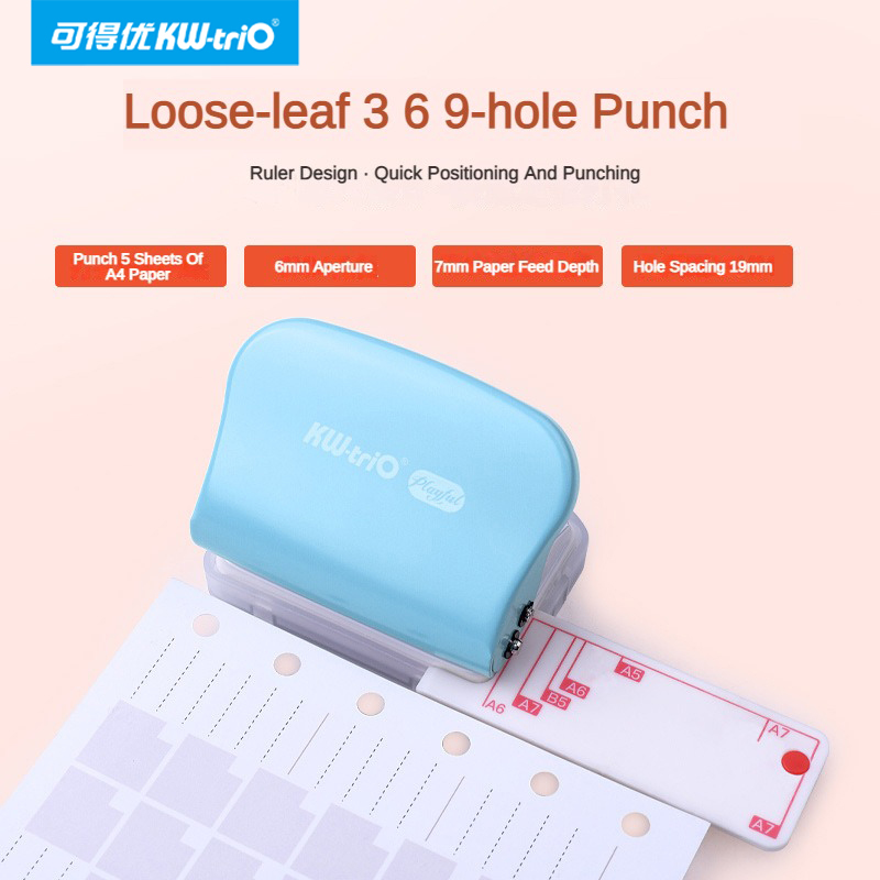 KW-Trio A5 B5 A6 3 Delik 6 Del - Paper Punch 3 Hole incelemesi ve fiyatı