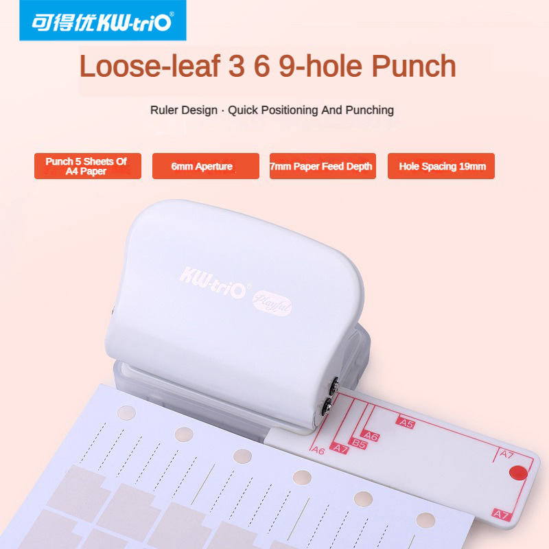 KW-Trio A5 B5 A6 3 Delik 6 Del - Paper Punch 3 Hole incelemesi ve fiyatı