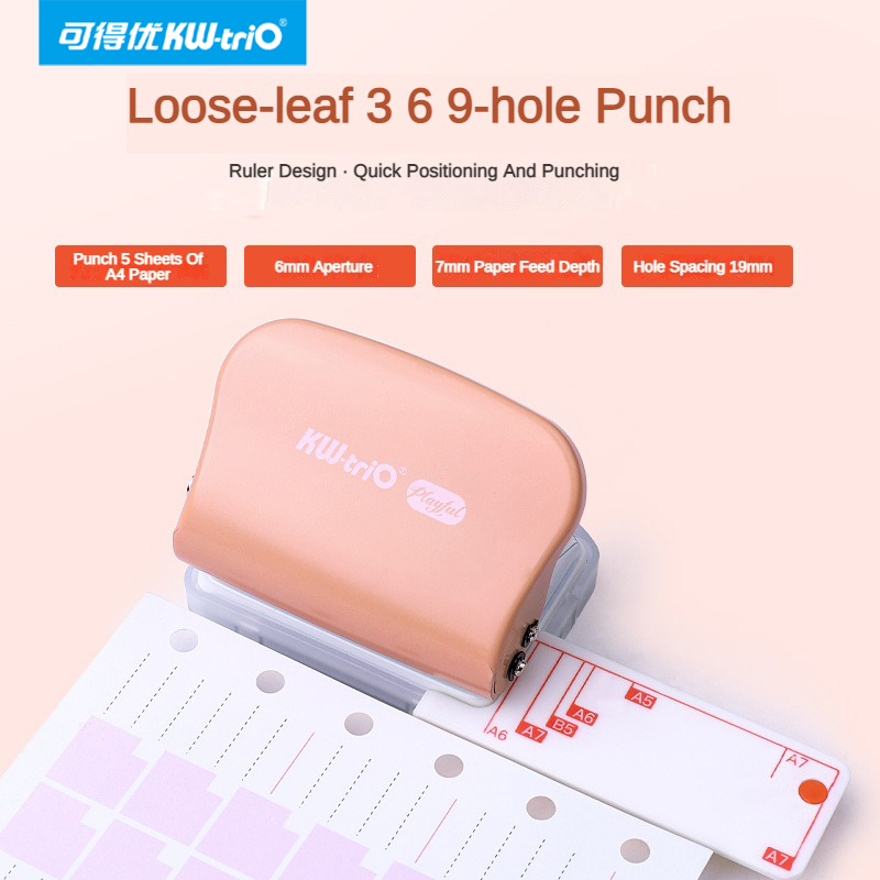 KW-Trio A5 B5 A6 3 Delik 6 Del - Paper Punch 3 Hole incelemesi ve fiyatı